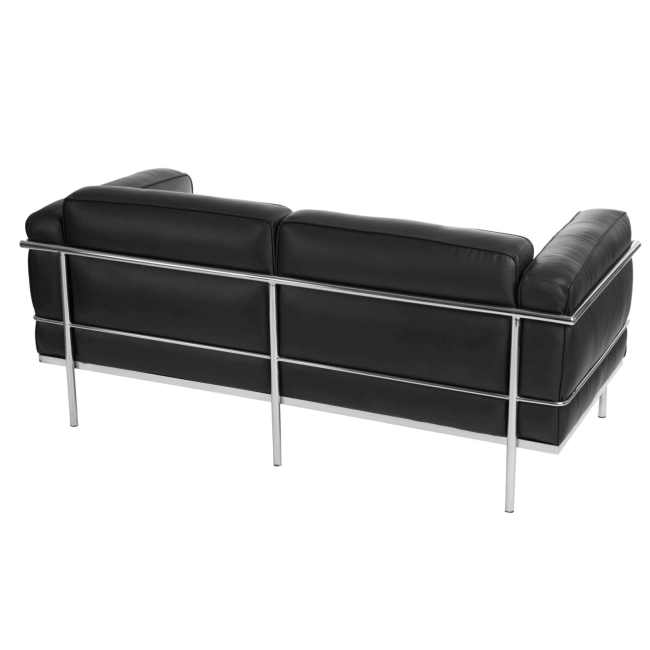 Sofa 2-osobowa Soft GC czarna skóra